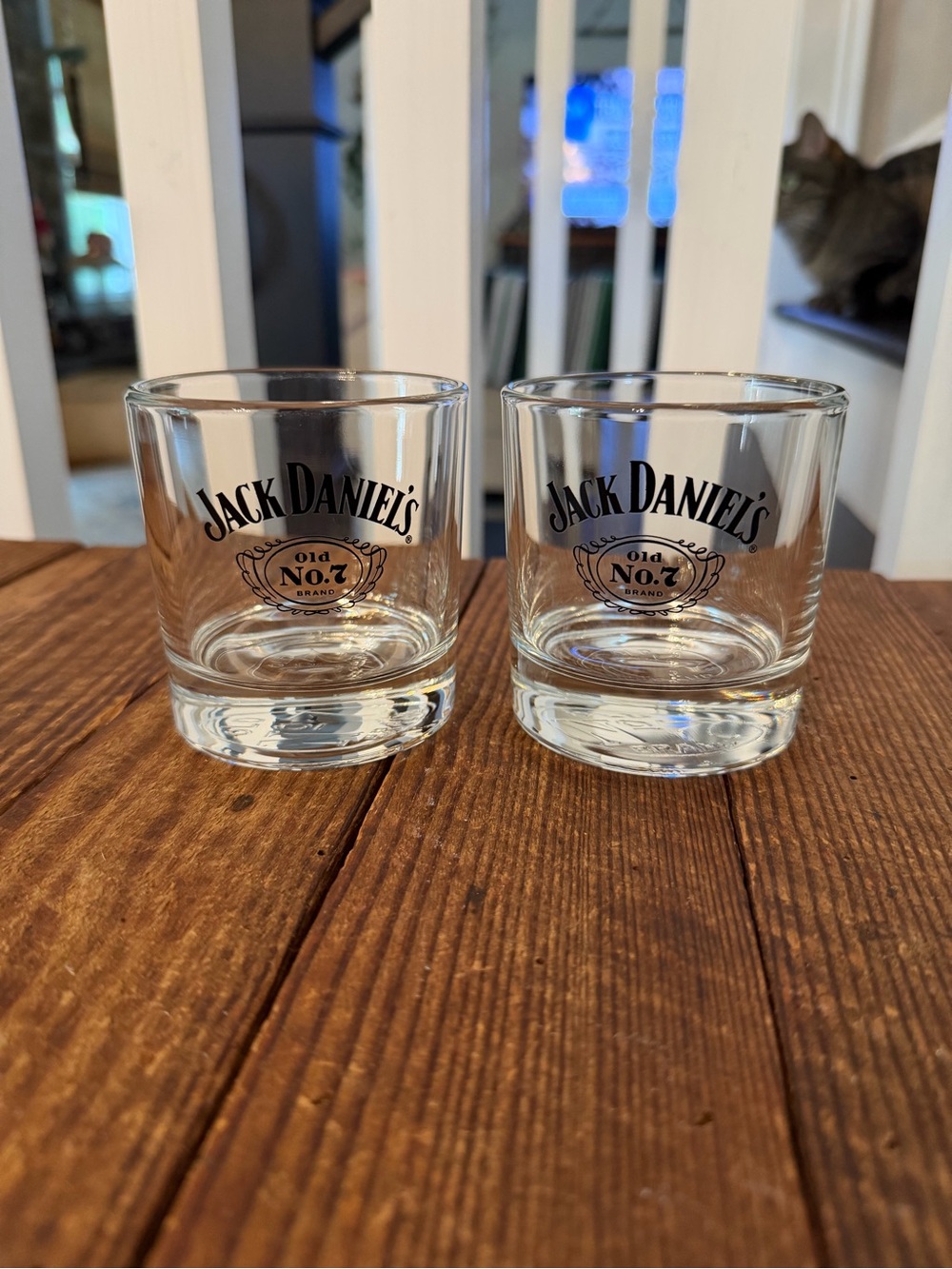 Pair of Jack Daniels Clear Whiskey Rocks Glasses